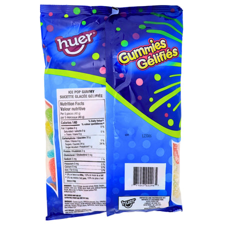 Huer Ice Pop Gummy Candy - 1 kg Nutrition Facts Ingredients