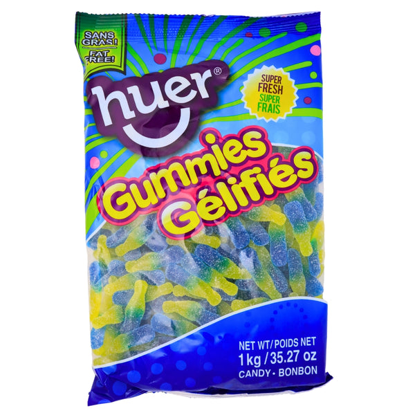 Huer Sour Blueberry Lemonade Bottles Gummy Candy - 1 kg