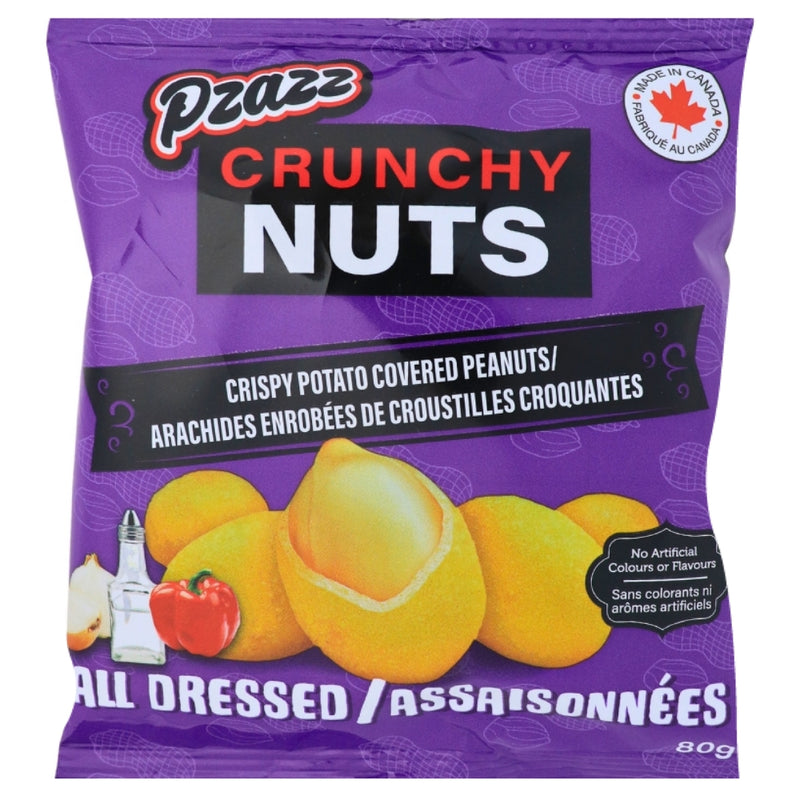  Pzazz Crunchy Nuts All Dressed 80g-12 Pack