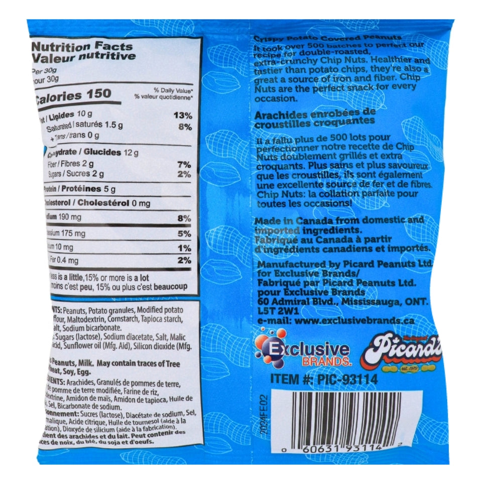 Pzazz Crunchy Nuts Salt & Vinegar 80g-12 Pack Nutrition Facts Ingredients