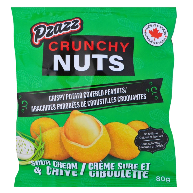 Pzazz Crunchy Nuts Sour Cream 80g-12 Pack