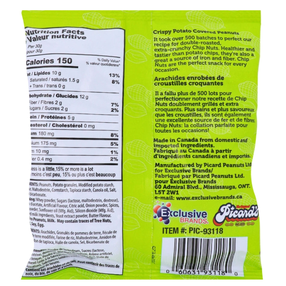 Pzazz Crunchy Nuts Spicy Dill Pickle 80g-12 Pack Nutrition Facts Ingredients