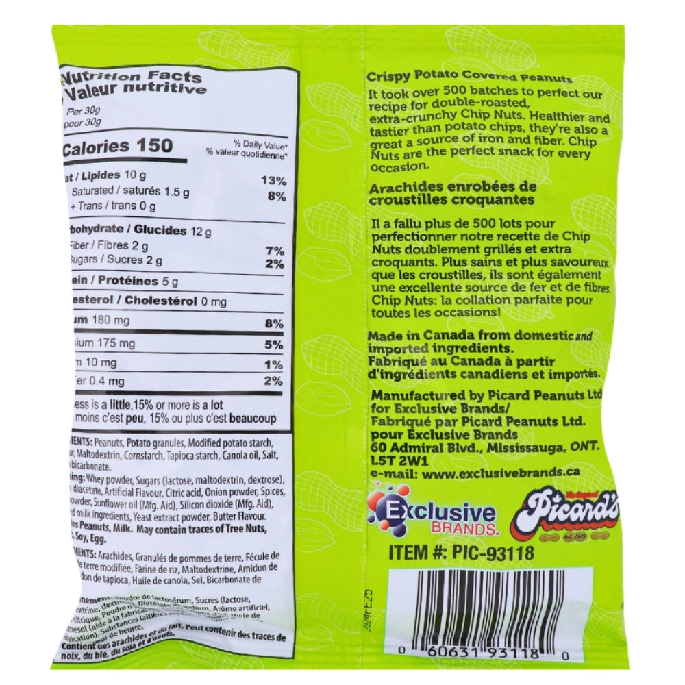 Pzazz Crunchy Nuts Spicy Dill Pickle 80g - Nutrition Facts Ingredients