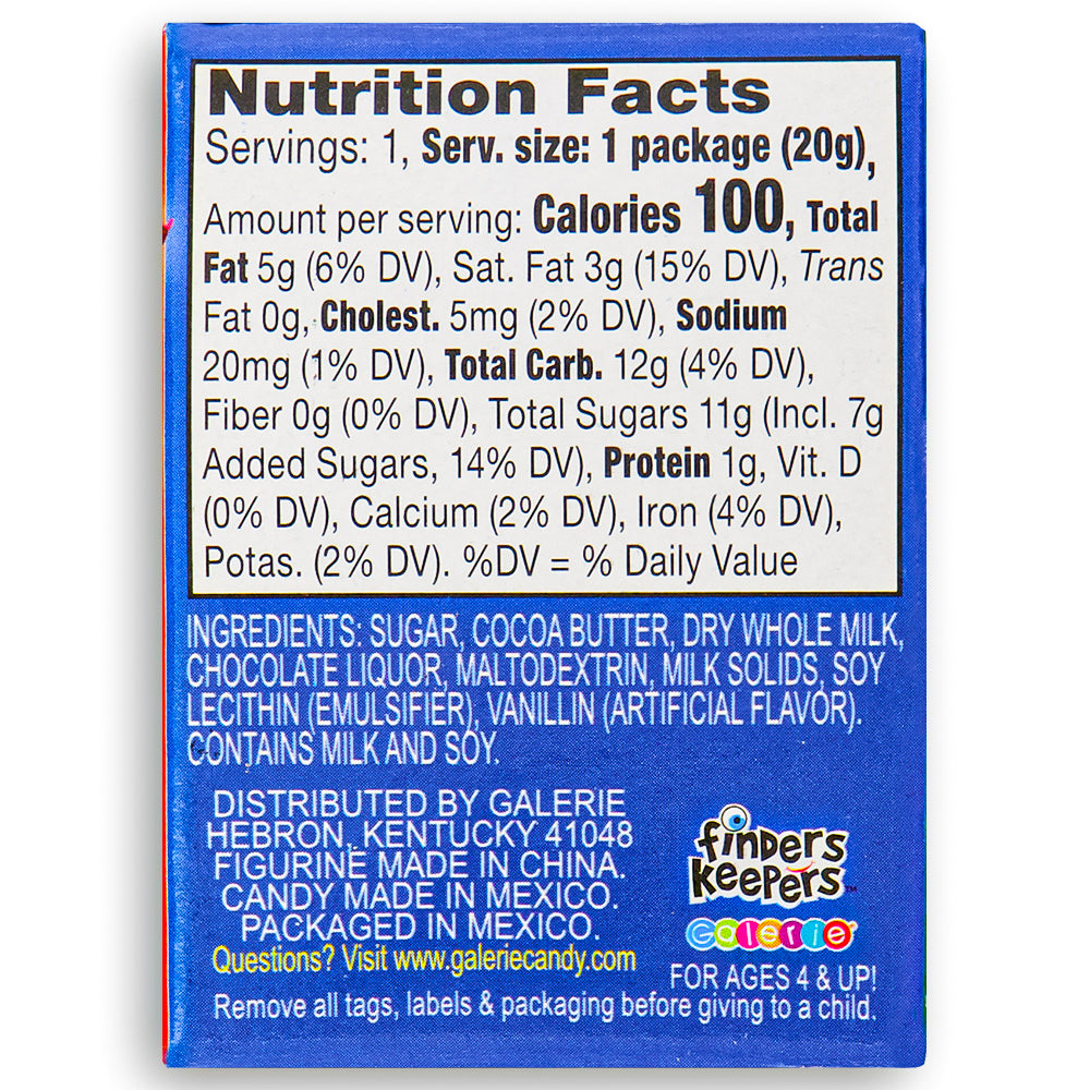 Finders Keepers PJ Masks 0.7oz - 6 Pack Nutrition Facts Ingredients