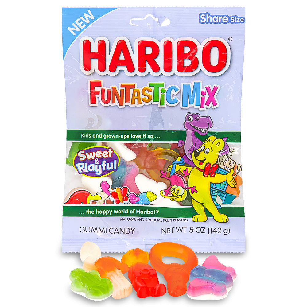 Haribo Funtastic Mix Gummy Candy 5oz - 12 Pack