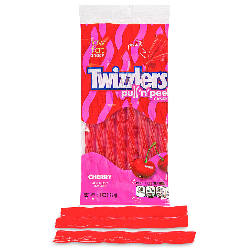 Twizzlers Pull-N-Peel Cherry Candy 6.1oz - 12 Pack