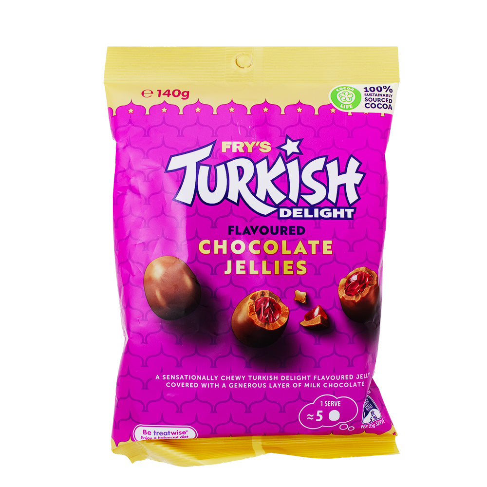 Fry's Turkish Delight Chocolate Jellies (Aus) 140g - 18 Pack