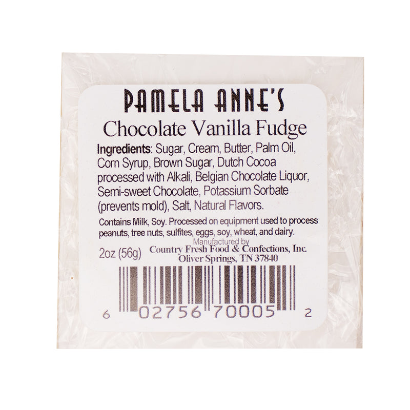 Pamela Anne's Fudge 2oz - 24 Pack Nutrition Facts Ingredients