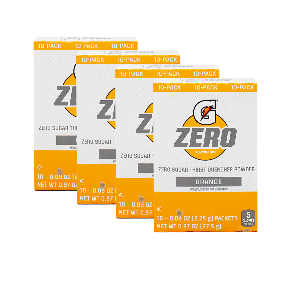 Gatorade Zero Sugar Powder Orange 10pk 27.5g - 4 Pack