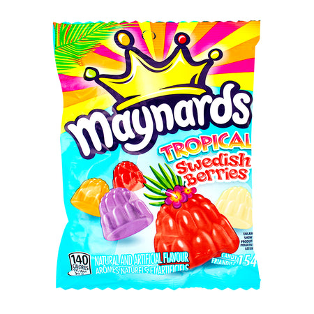 Maynards Tropical Swedish Berries Candy 154g - 18 Pack