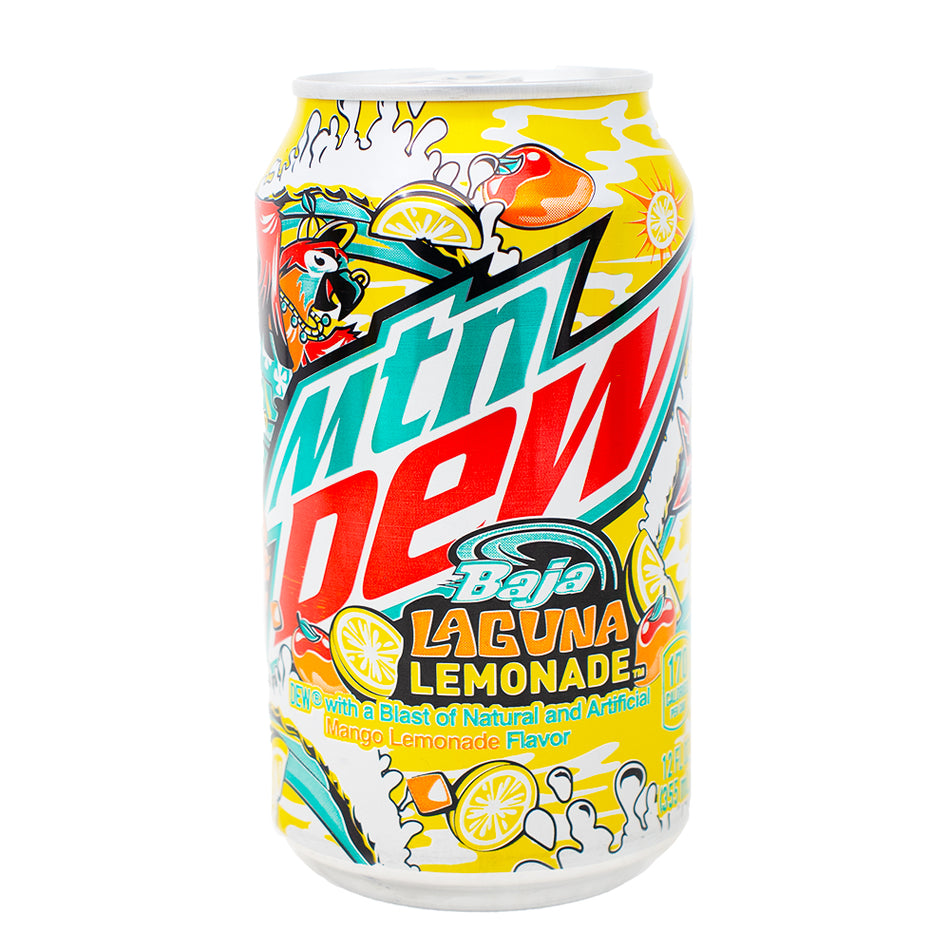 Mountain Dew Baja Laguna Lemonade Soda 355mL - 12 Pack