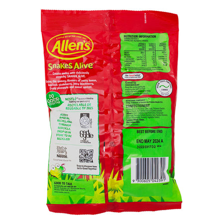 Australia Allens Snakes Alive Gummy Candy - 200g