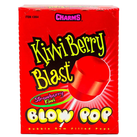 Charms Blow Pop - Kiwi Berry Blast-48 Lollipops