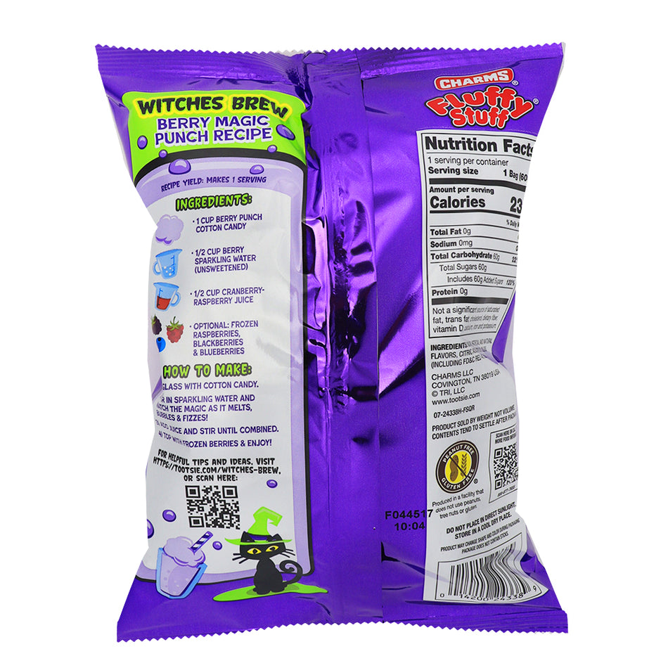 Charms Fluffy Stuff Witches Brew 2.1oz - Nutrition Facts Ingredients
