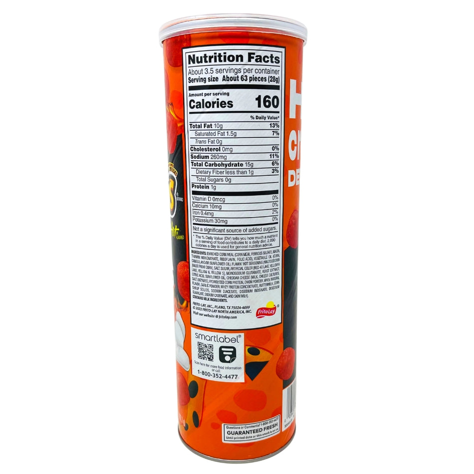 Cheetos Flamin Hot Minis Canister 3.625oz - Nutrition Facts Ingredients