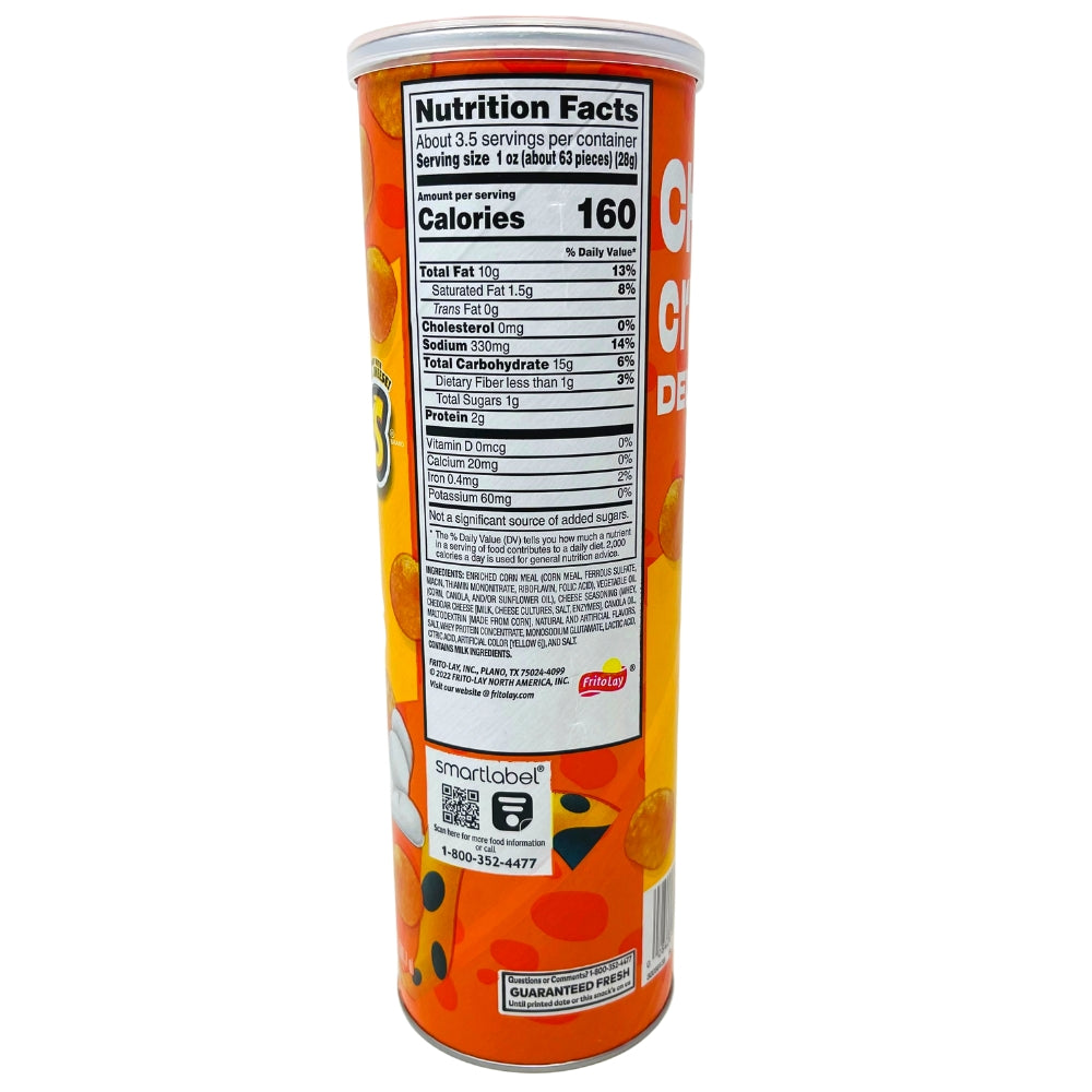 Cheetos Minis Cheddar Canister 3.625oz - Nutrition Facts Ingredients