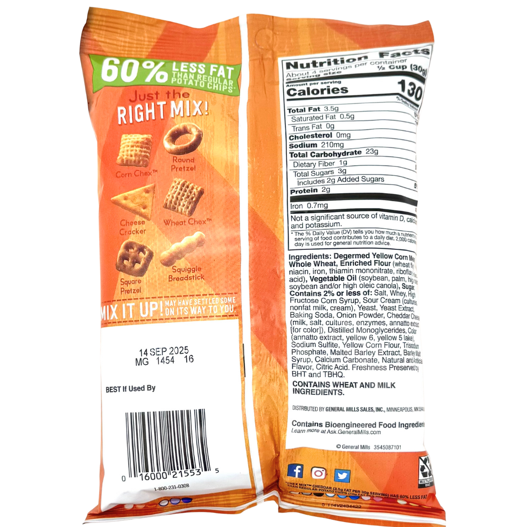 Chex Mix Cheddar Savory Snack Mix 4.5oz - 6 Pack
