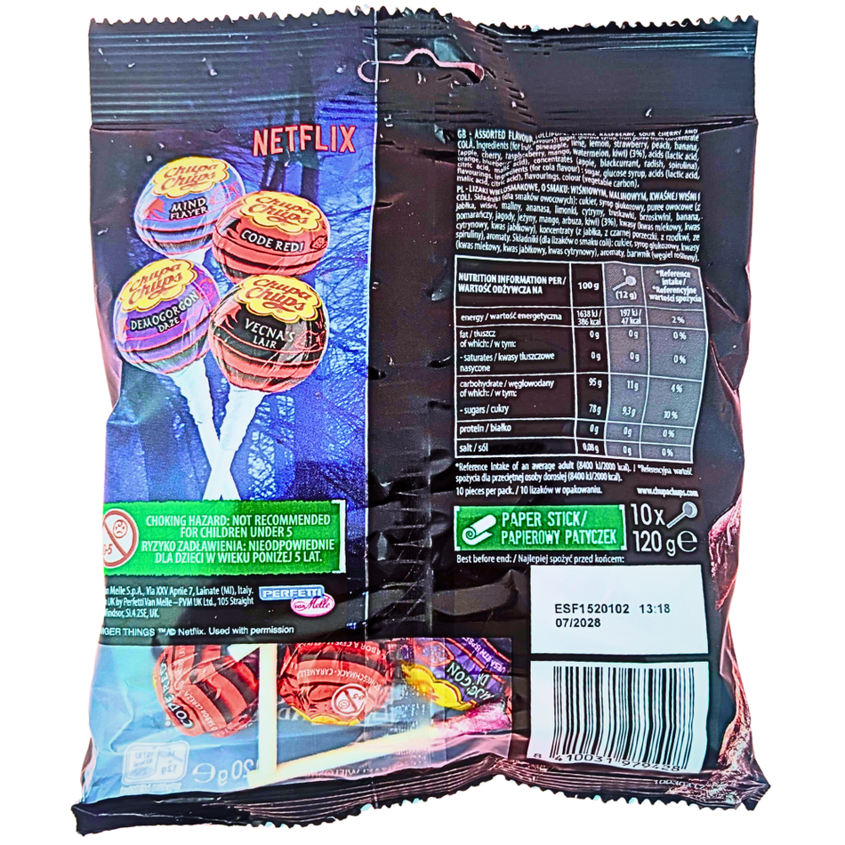 Chupa Chups Stranger Things 4 Flavours - 120g