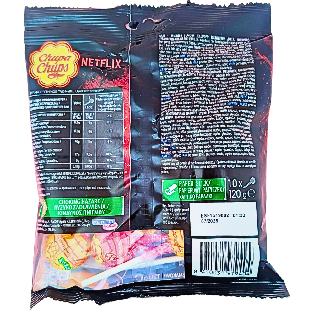 Chupa Chups Stranger Things 5 Flavours - 120g