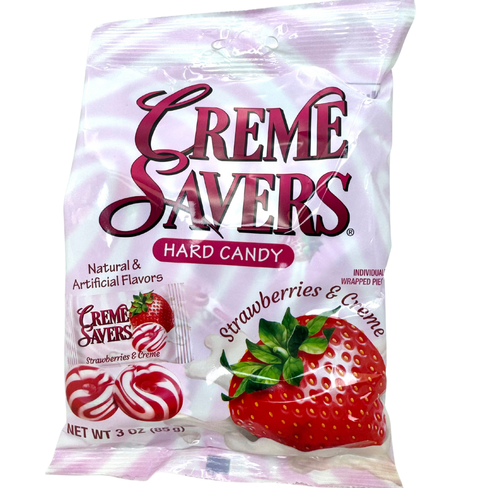 Creme Savers Strawberries & Creme 3oz - 12 Pack