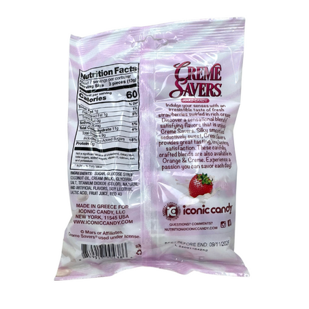 Creme Savers Strawberries & Creme 3oz - 12 Pack