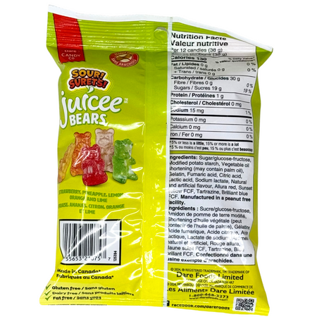 Dare Juicee Sour Gummie Bears 200g - 8 Pack