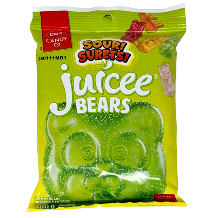 Dare Juicee Sour Gummie Bears 200g - 8 Pack