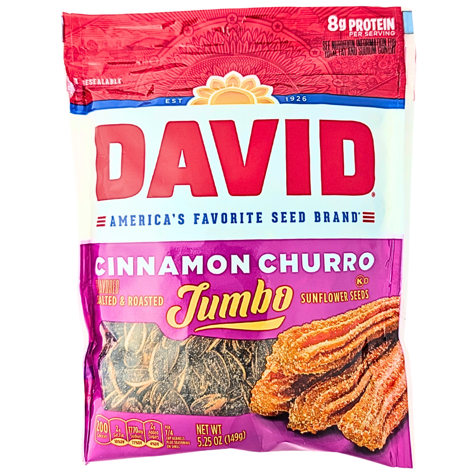 David Cinnamon Churro Jumbo Sunflower Seeds - 5.25oz