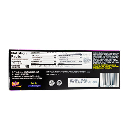 Day of The Dead Lollipop Rings 1pc - 18 Pack  Nutrition Facts Ingredients
