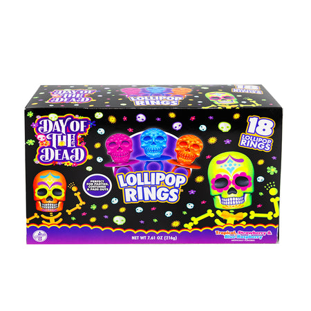 Day of The Dead Lollipop Rings 1pc - 18 Pack