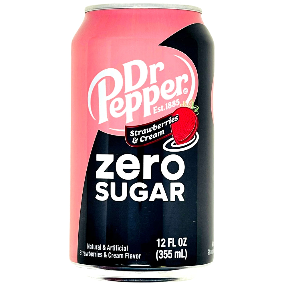 Dr Pepper Zero Sugar Strawberries & Cream 355mL 