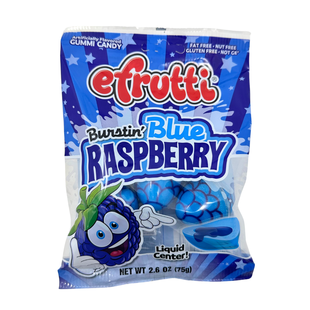 efrutti Burstin' Blue Raspberry 2.6oz | Candy District