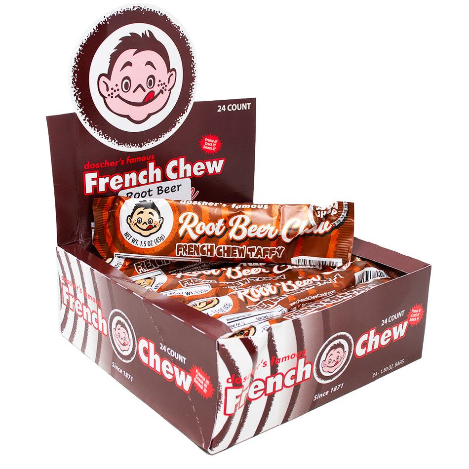 Doscher's Soda Pop Chew Root Beer 1.5oz - 24 Pack
