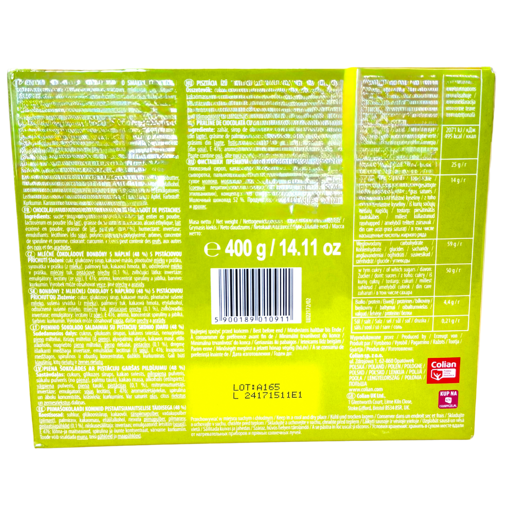 Goplana Premium Pistachio Chocolate 400g - 4 Pack