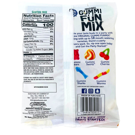 Gummi Fun Mix Gummi Party 5oz - 12 Pack Nutrition Facts Ingredients