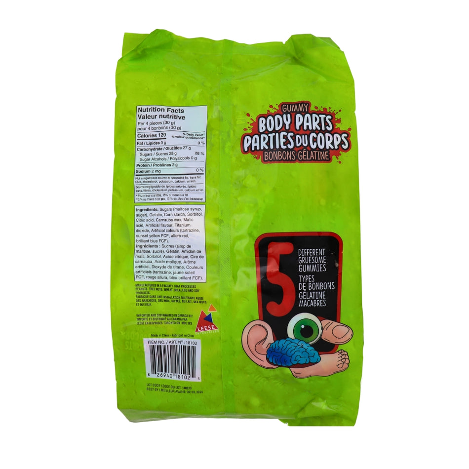 Gummy Body Parts 55ct 412g - 1 Pack Nutrition Facts Ingredients