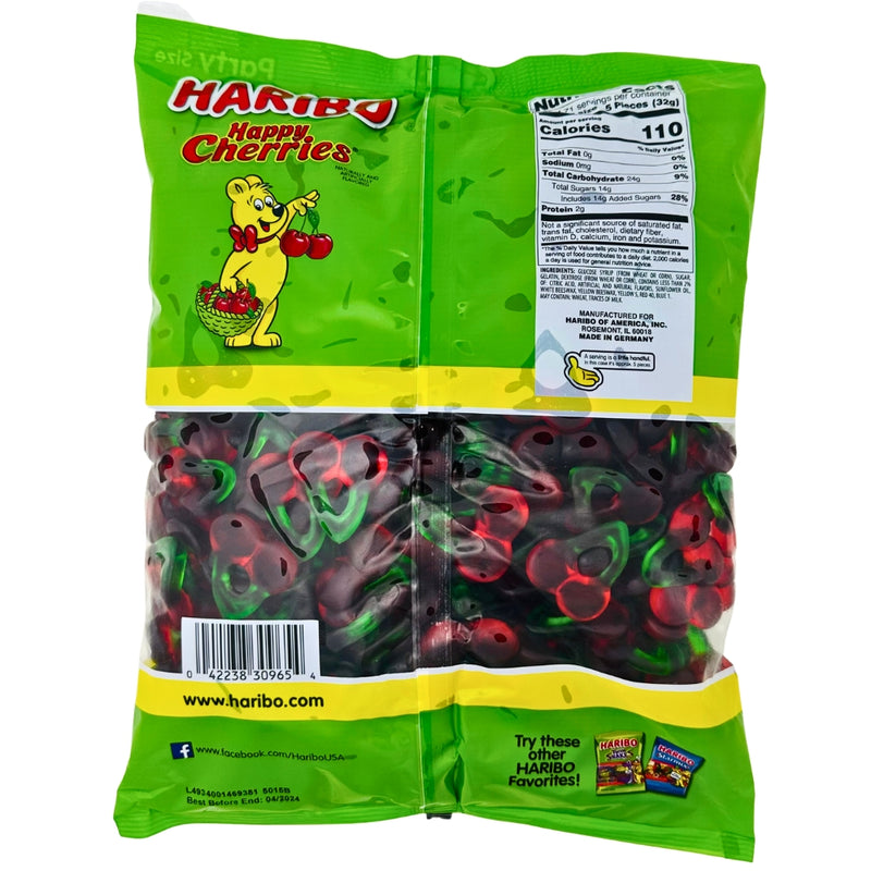 Haribo Happy Cherries Bulk - 5lb Nutrition Facts Ingredients
