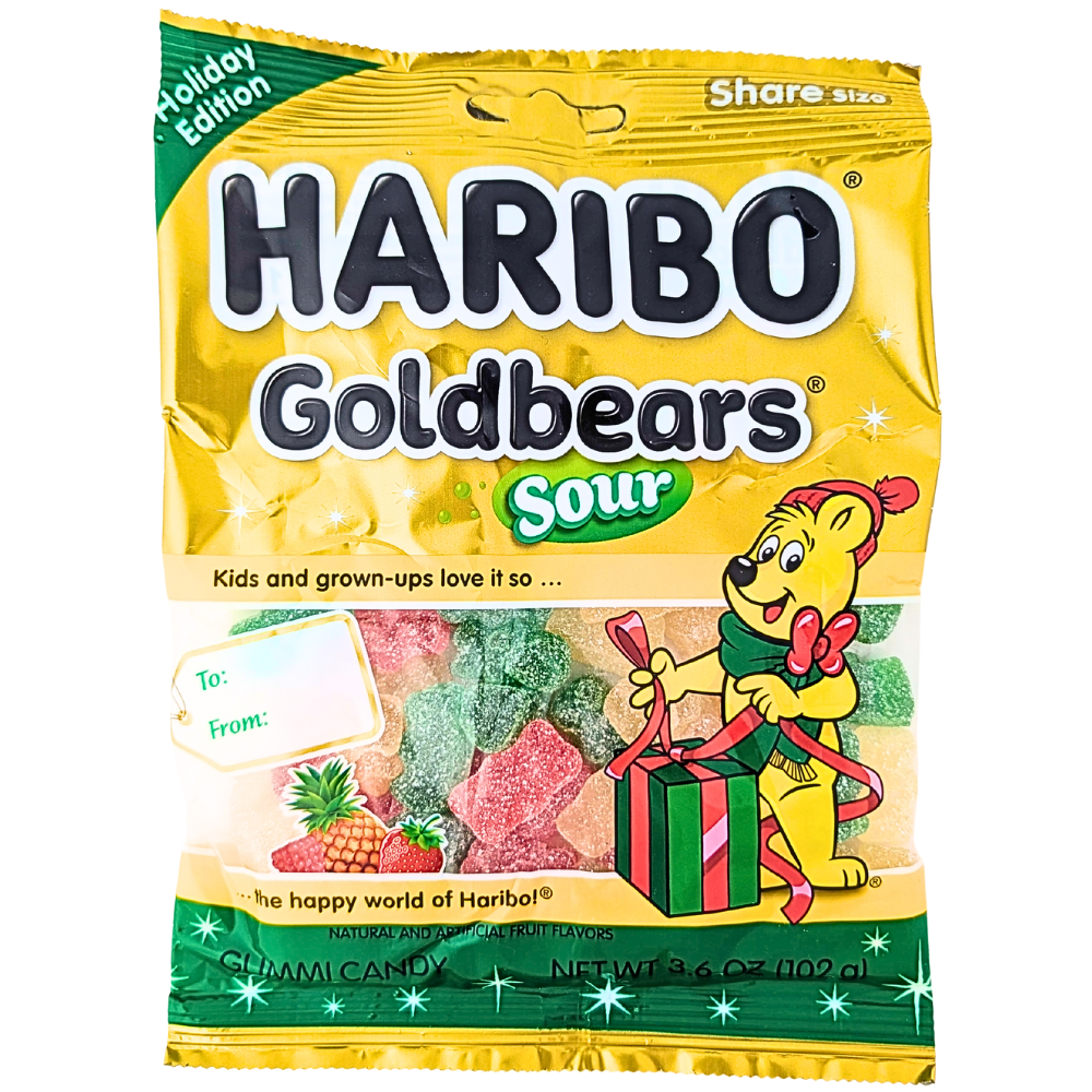 Haribo Sour Goldbears Holiday Edition - 4oz