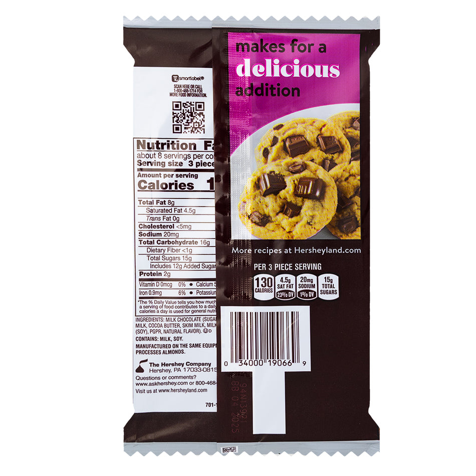 Hershey's Milk Chocolate Giant Bar 7.56oz - 12 Pack  Nutrition Facts Ingredients

