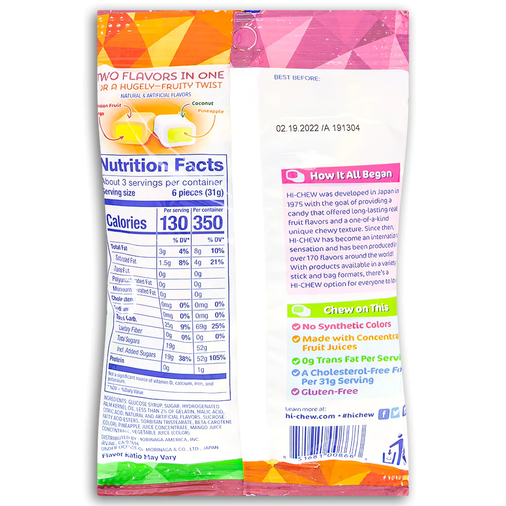 Hi-Chew Fruit Combos Mix Bag - 3oz - top view