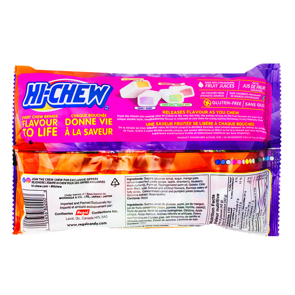 Hi-Chew Fruity Flavours 75ct - Nutrition Facts Ingredients