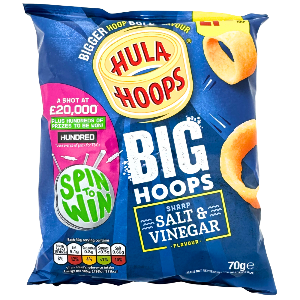 Hula Hoops Big Hoops Salt & Vinegar (UK) - 70g