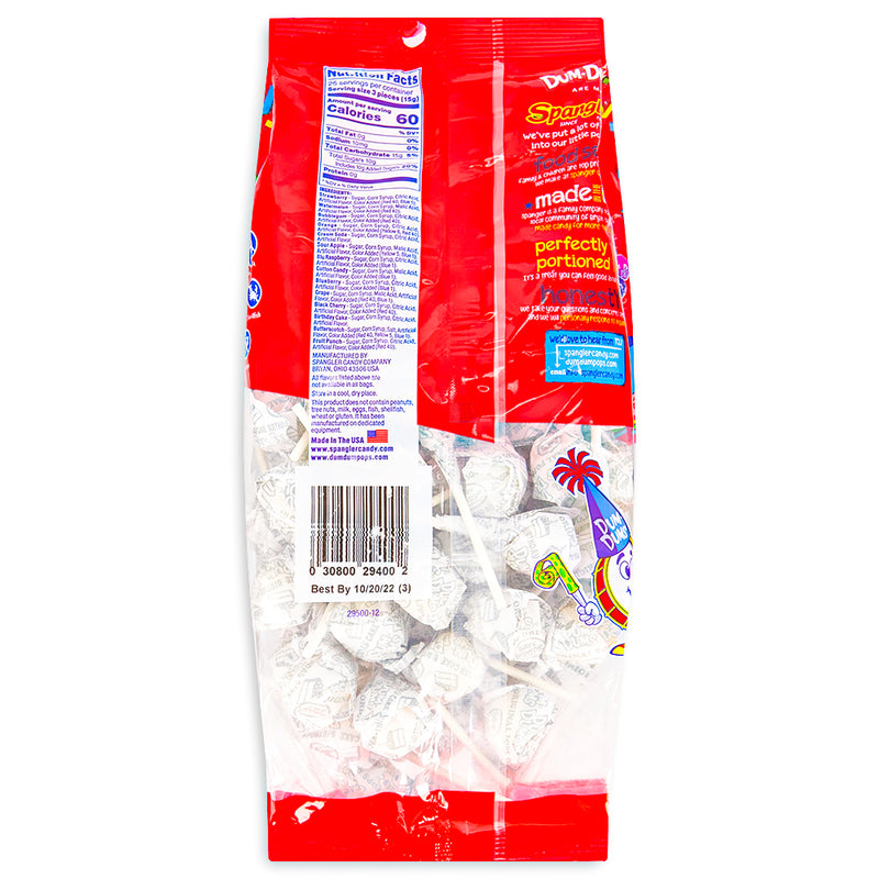 Dum Dums Color Party White Birthday Cake Lollipops 75 CT - 4 Pack