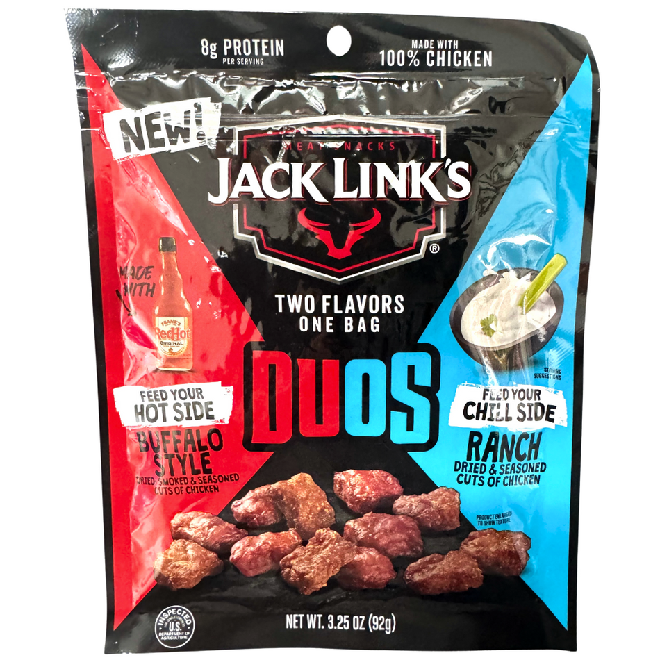 Jack Link's Duos Buffalo and Ranch Beef Jerky - 3.25oz
