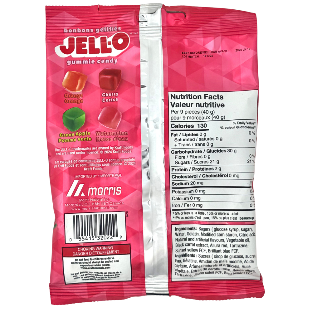 JELL-O Gummie Cubes 127g