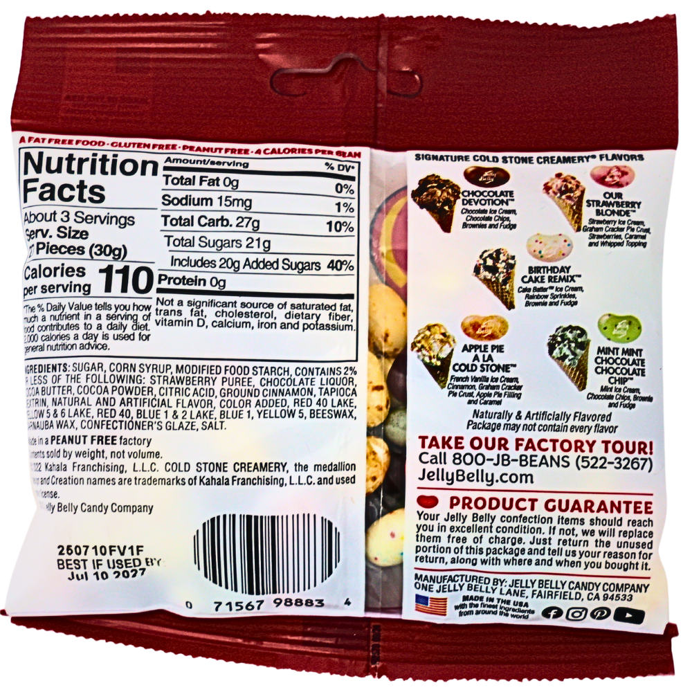 Jelly Belly Cold Stone Ice Cream Parlour Mix - 3.1oz