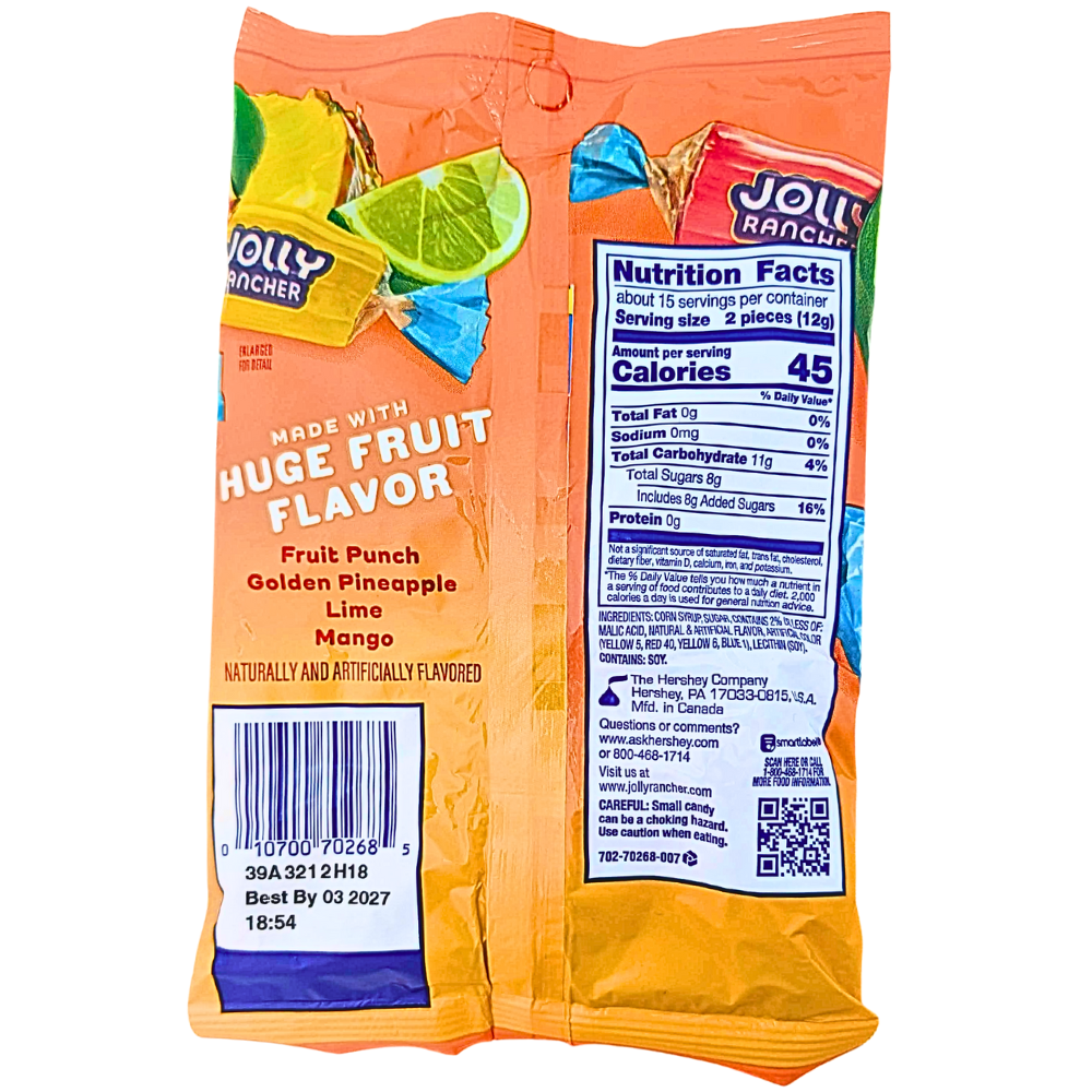 Jolly Rancher Tropical Hard Candy - 6.5oz - nutrition facts and ingredients