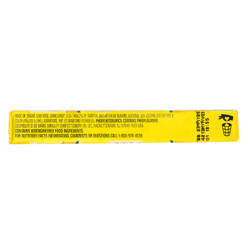 Juicy Fruit Bubble Gum - 5pcs  Nutrition Facts Ingredients