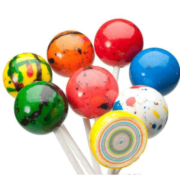 Jumbo Jawbreakers on a Stick with Bubblegum