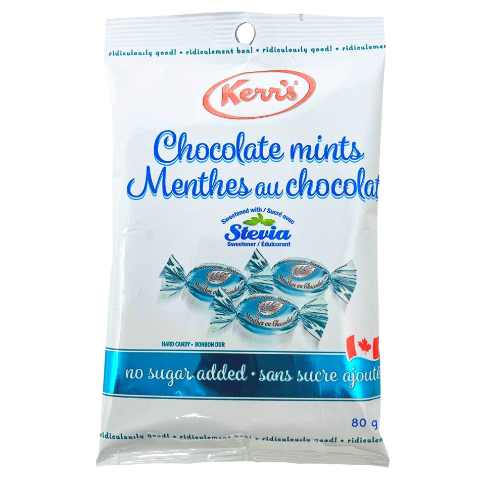 Kerr's Light Chocolate Mints No Sugar Added 80g